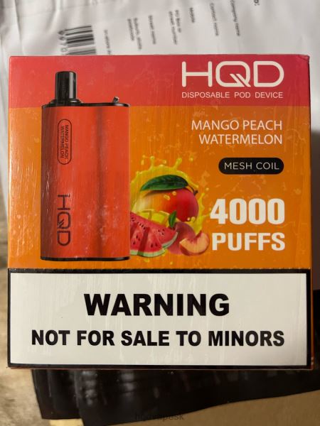 HQD Wholesale - HQD BOX 4000 ťahov P4P2F107 mango broskyňa vodný melón