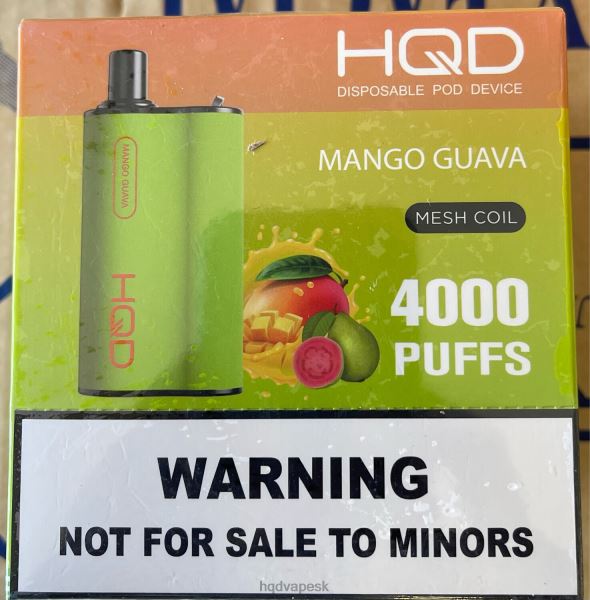 Jednorázová Cigareta HQD - HQD BOX 4000 ťahov P4P2F100 mango guava