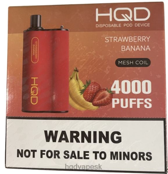 Jednorázová Cigareta HQD - HQD BOX 4000 ťahov P4P2F70 jahodový banán