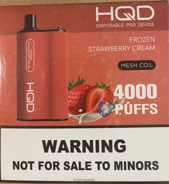 Jednorázová Cigareta HQD - HQD BOX 4000 ťahov P4P2F80 mrazený jahodový krém