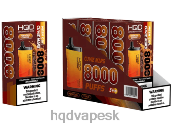 HQD Vape Bratislava - HQD CUVIE MARS jednorazové P4P2F264 tabaková káva