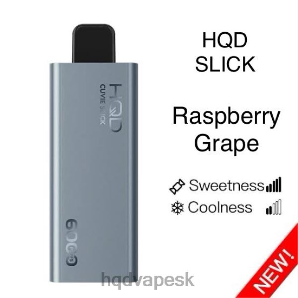 HQD Vape SK - HQD CUVIE SLICK 6000 ťahov P4P2F21 hladké malinové hrozno
