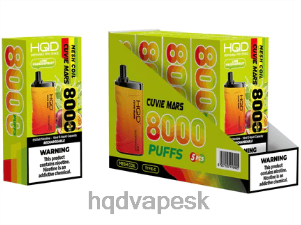 HQD Vape Sale - HQD CUVIE MARS jednorazové P4P2F208 limetka mučenka