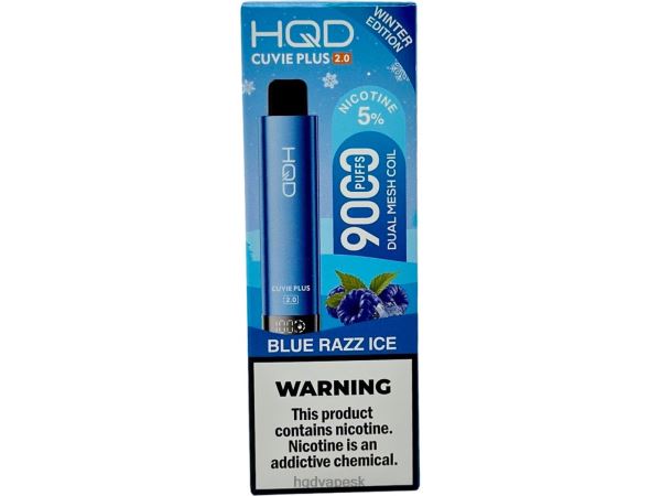 HQD Vape Sale - HQD CUVIE PLUS 2.0 (zimné vydanie) P4P2F138 modrý razz ľad