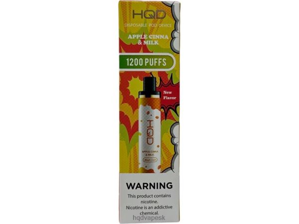 HQD Vape Shop - HQD CUVIE PLUS jednorazové P4P2F126 jablková škorica a mlieko