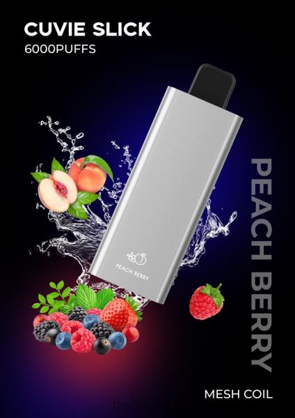 HQD Vape Shop - HQD CUVIE SLICK 6000 ťahov P4P2F26 hladké broskyňové bobule
