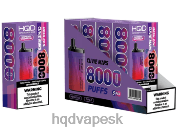 HQD Vape Slovensko - HQD CUVIE MARS jednorazové P4P2F243 malinový vodný melón