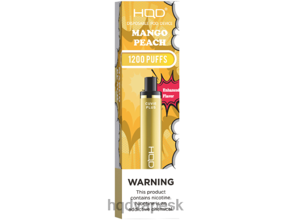 HQD Wholesale - HQD CUVIE PLUS jednorazová vapa P4P2F217 mango broskyňa