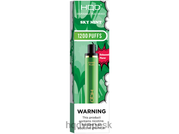 Jednorázová Cigareta HQD - HQD CUVIE PLUS jednorazová vapa P4P2F250 nebeská mäta