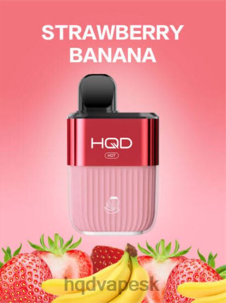 HQD Cigareta - HQD HOT 5000 ťahov P4P2F69 jahodový banán